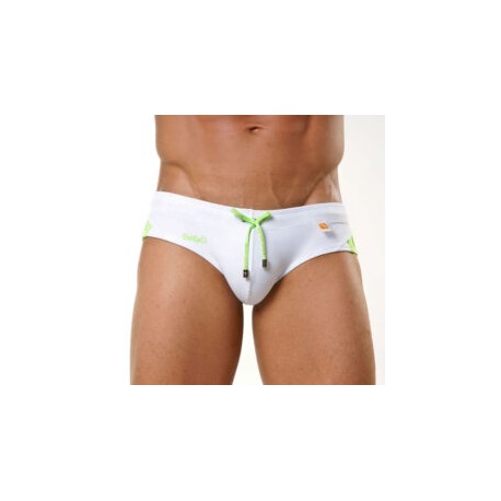 Traje de Baño Brief GIGO Neon White Brief