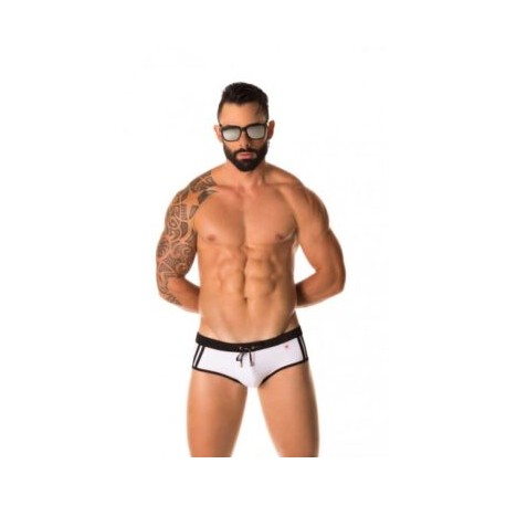 Traje de Baño Brief JOR Sport White Swimwear Brief