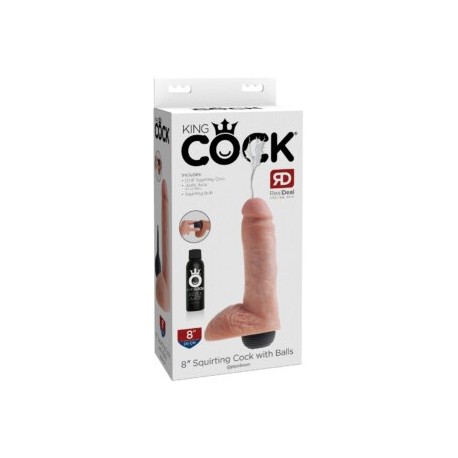 Dildo Eyaculador KING COCK 8″ Squirting Cock with Balls Pipedream PD-5602-21