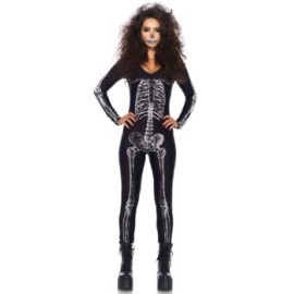 Disfraz de Esqueleto X-Ray Skeleton Catsuit with Zipper Back