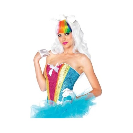 Corsét Arcoiris Rainbow Sequin Corset