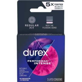 Condones con Retardante DUREX Performax Intense 3 pzas