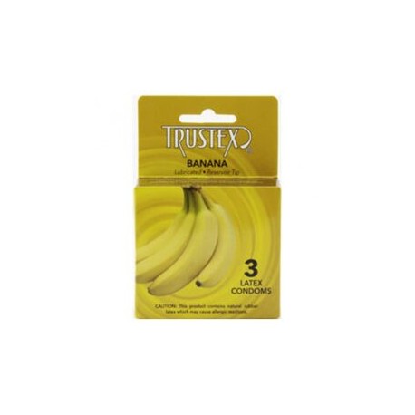 Condones de Sabor Trustex Banana 3pack