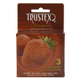 Condones de Sabor Trustex Fresa 3pack