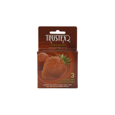 Condones de Sabor Trustex Fresa 3pack