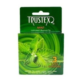 Condones de Sabor Trustex Menta 3pack