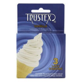 Condones de Sabor Trustex Vainilla 3pack