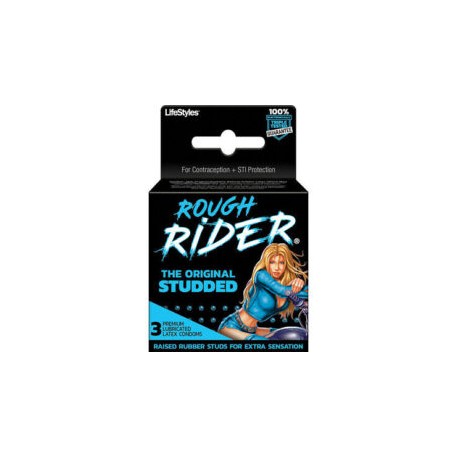 Condones Texturizados Rough Rider 3pzas